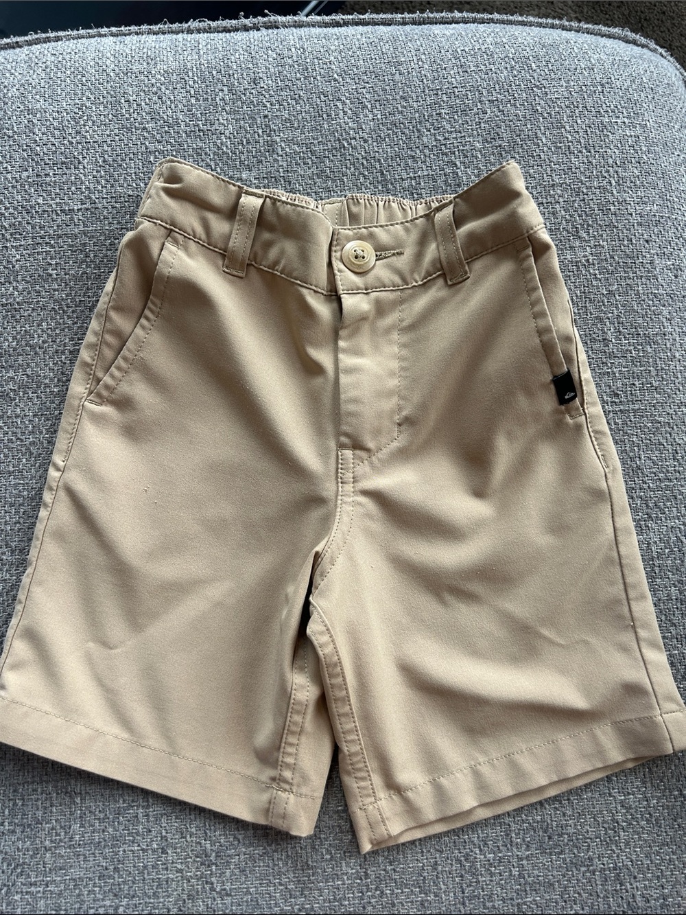 Quiksilver Boys Khaki Elastic Waist School Shorts Amohibian